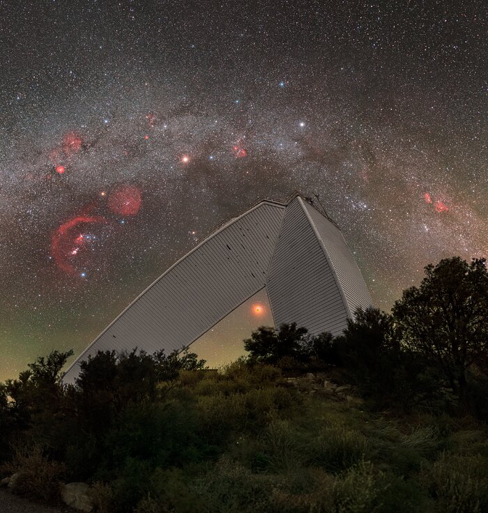Arcos y ángulos en Kitt Peak (acercamiento)