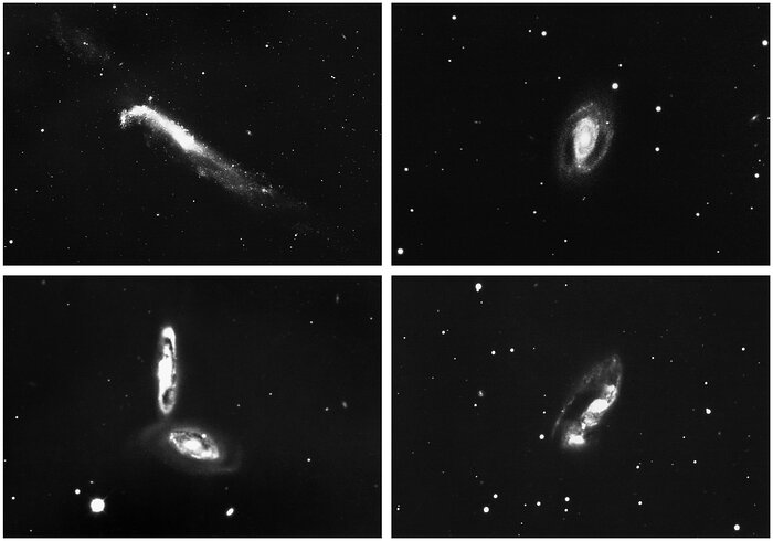 Four peculiar galaxies