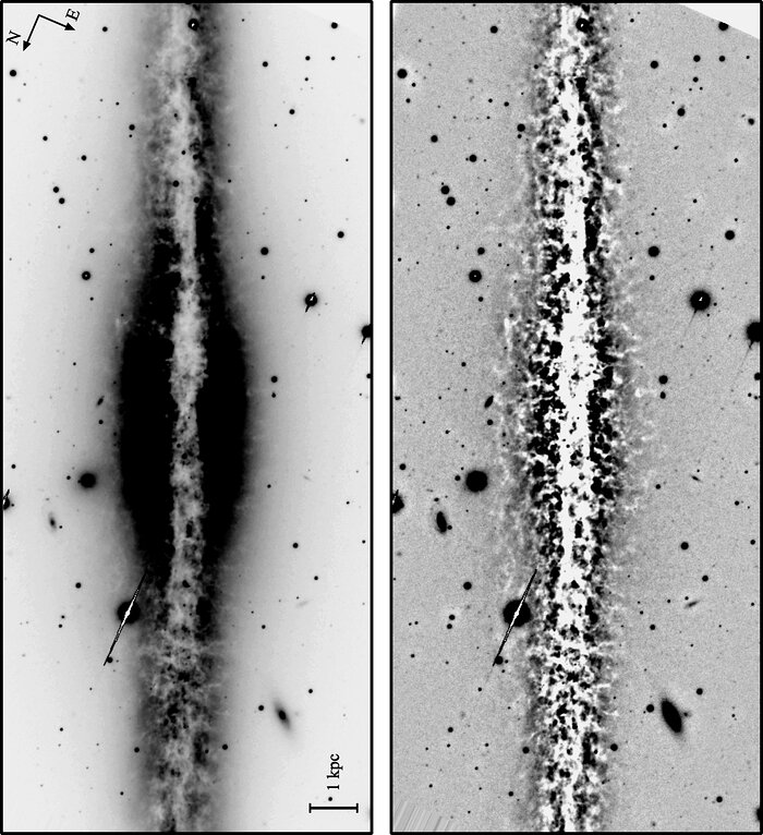 Rasgos de Polvo en la NGC891