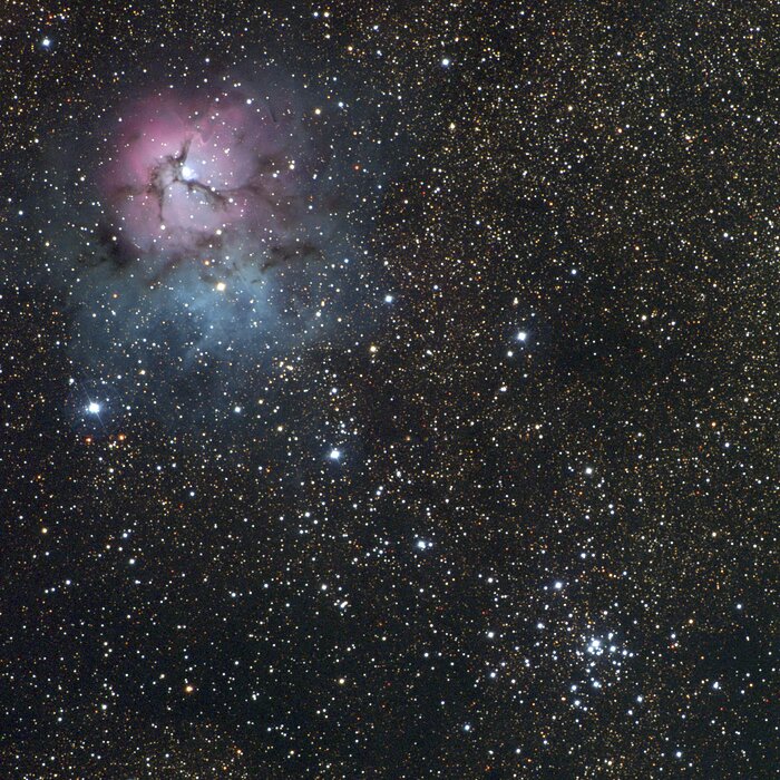 M20 (NGC, Trifid) and M21 (NGC 6531)