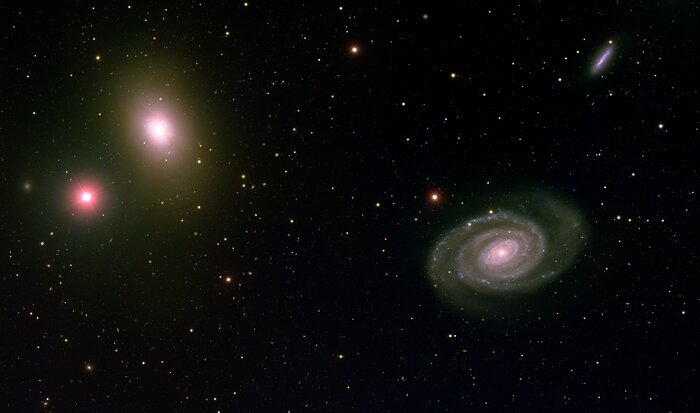 Elliptical Galaxy NGC 5363 and Spiral Galaxy NGC 5364