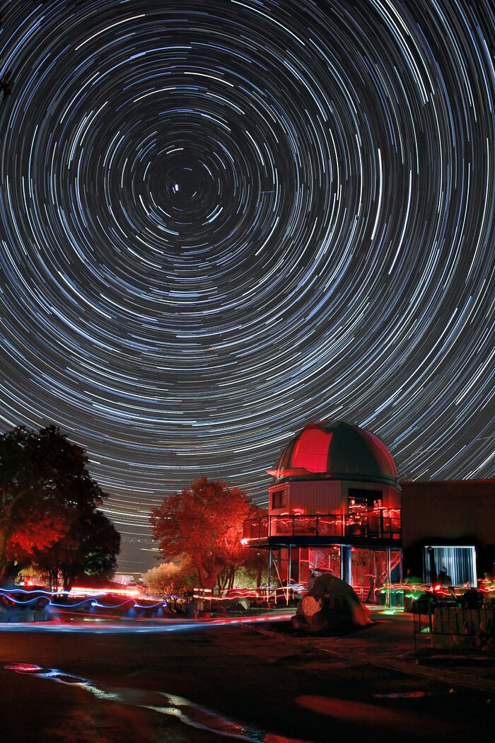 Star trails over the Kitt Peak Visitor Center