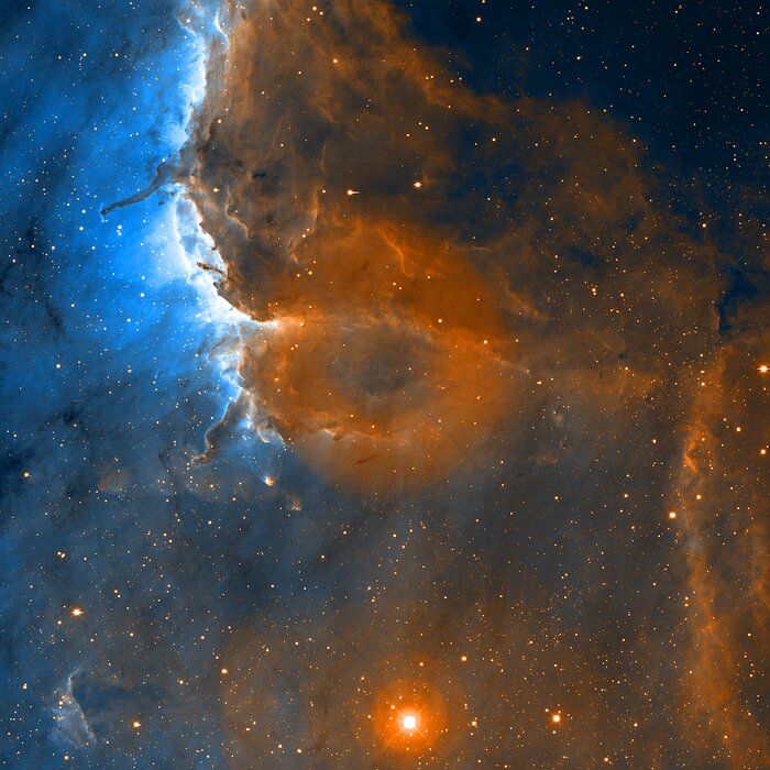 Pelican Nebula Ionization Front