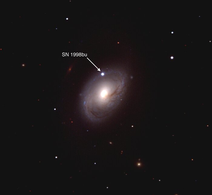 Supernova 1998bu in the nearby spiral galaxy