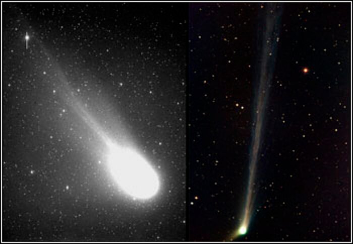 Two Comets, Two Hemispheres