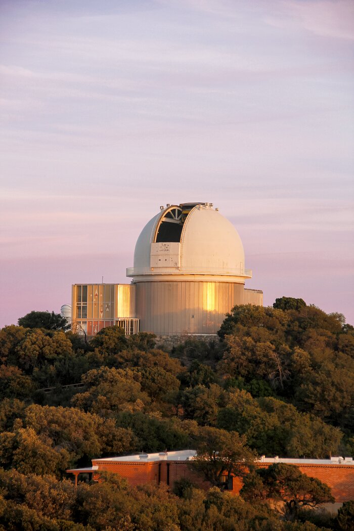 The KPNO 2.1-meter Telescope at sunset at Kitt Peak National Observatory