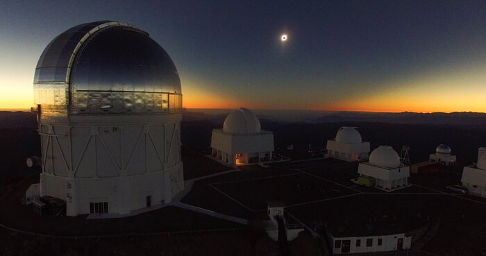 Eclipse over Cerro Tololo Inter-American Observatory