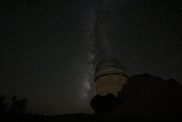 The Milky Way over the Nicholas U. Mayall 4-meter Telescope