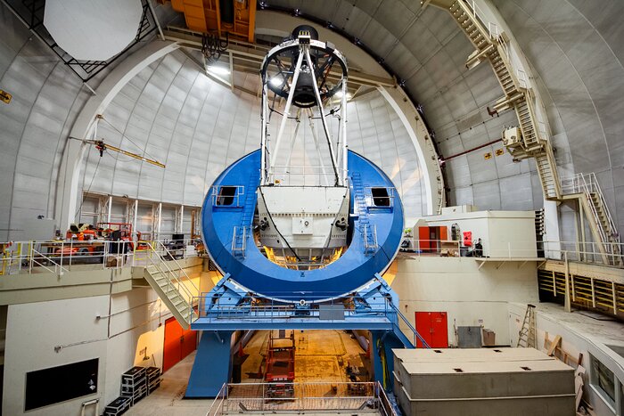 DESI Installed on the Mayall 4-meter Telescope