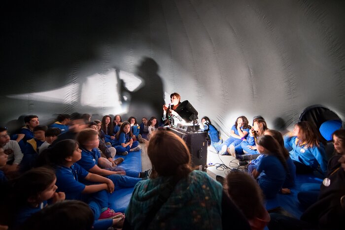 Inside a Portable Planetarium