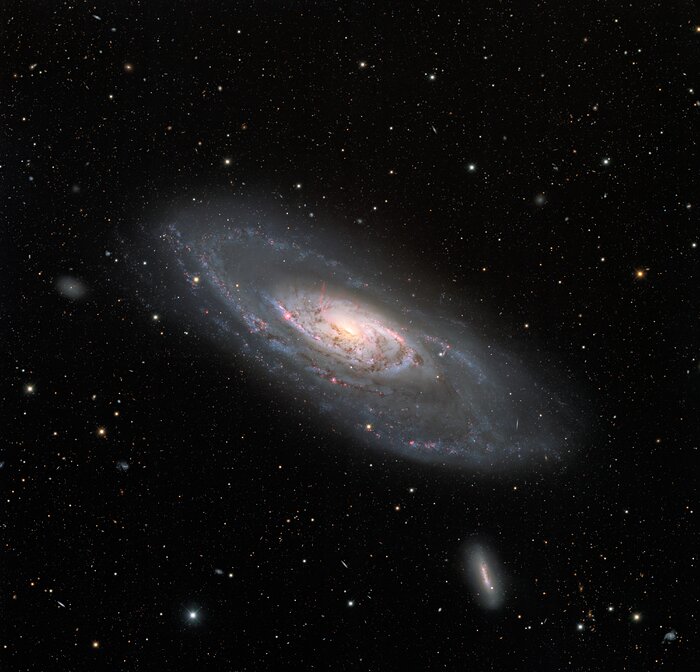 Wide View of Spiral Galaxy Messier 106
