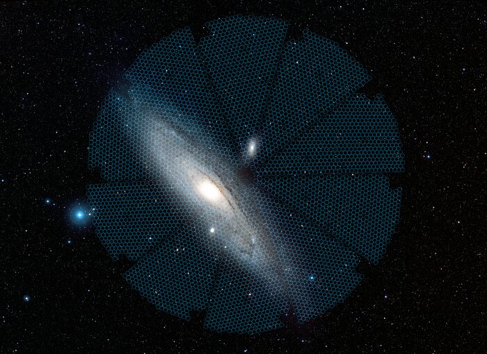 Andromeda Galaxy with DESI Overlay