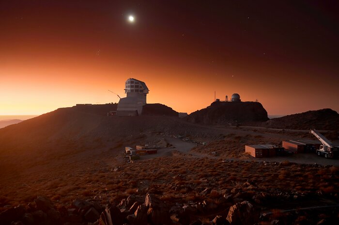 Vera C. Rubin Observatory at Sunset