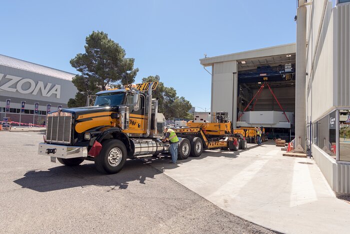 M1M3 Lifted onto Transport Vehicle