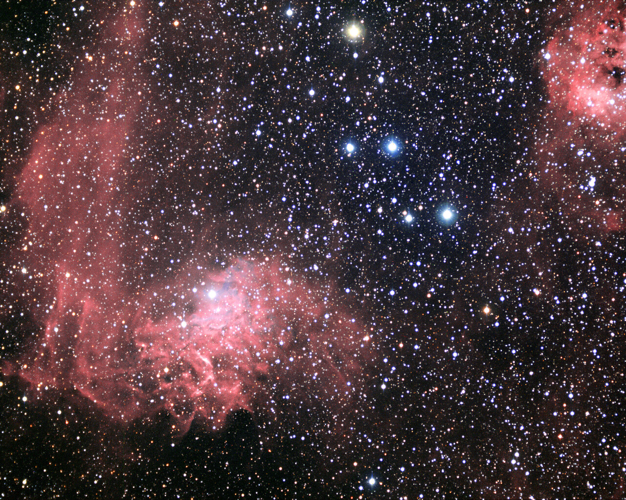 IC 405 and IC 410: The Flaming Star Nebula