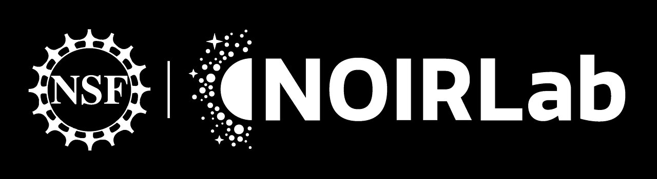 Logo: NOIRLab NSF White Horizontal- transparent