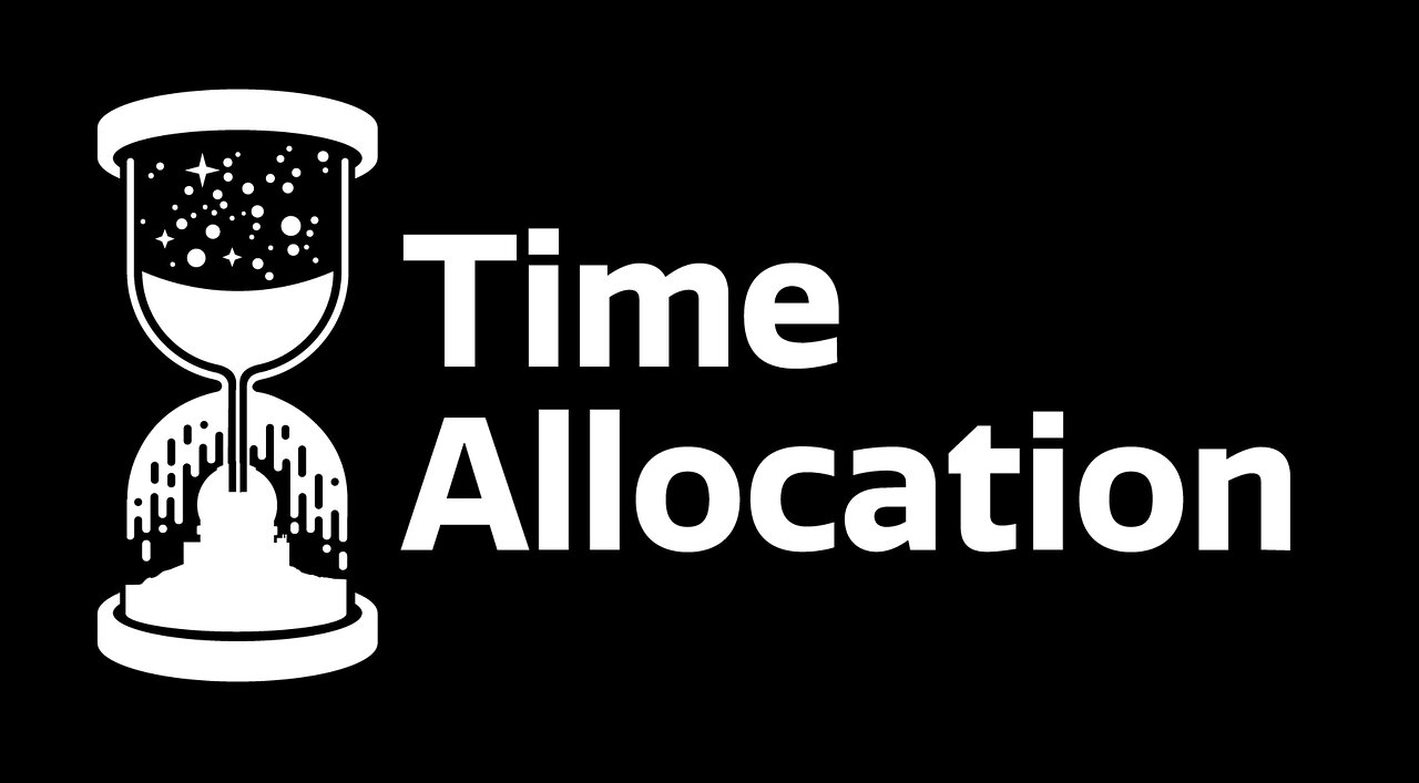 Logo: Time Allocation - White