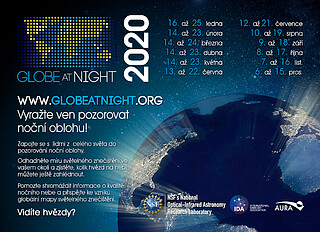 Postcard: Globe at Night 2020 (Czech)