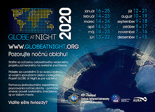 Postcard: Globe at Night 2020 (Slovak)
