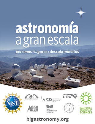 Postcard for the Big Astronomy planetarium show (Spanish)