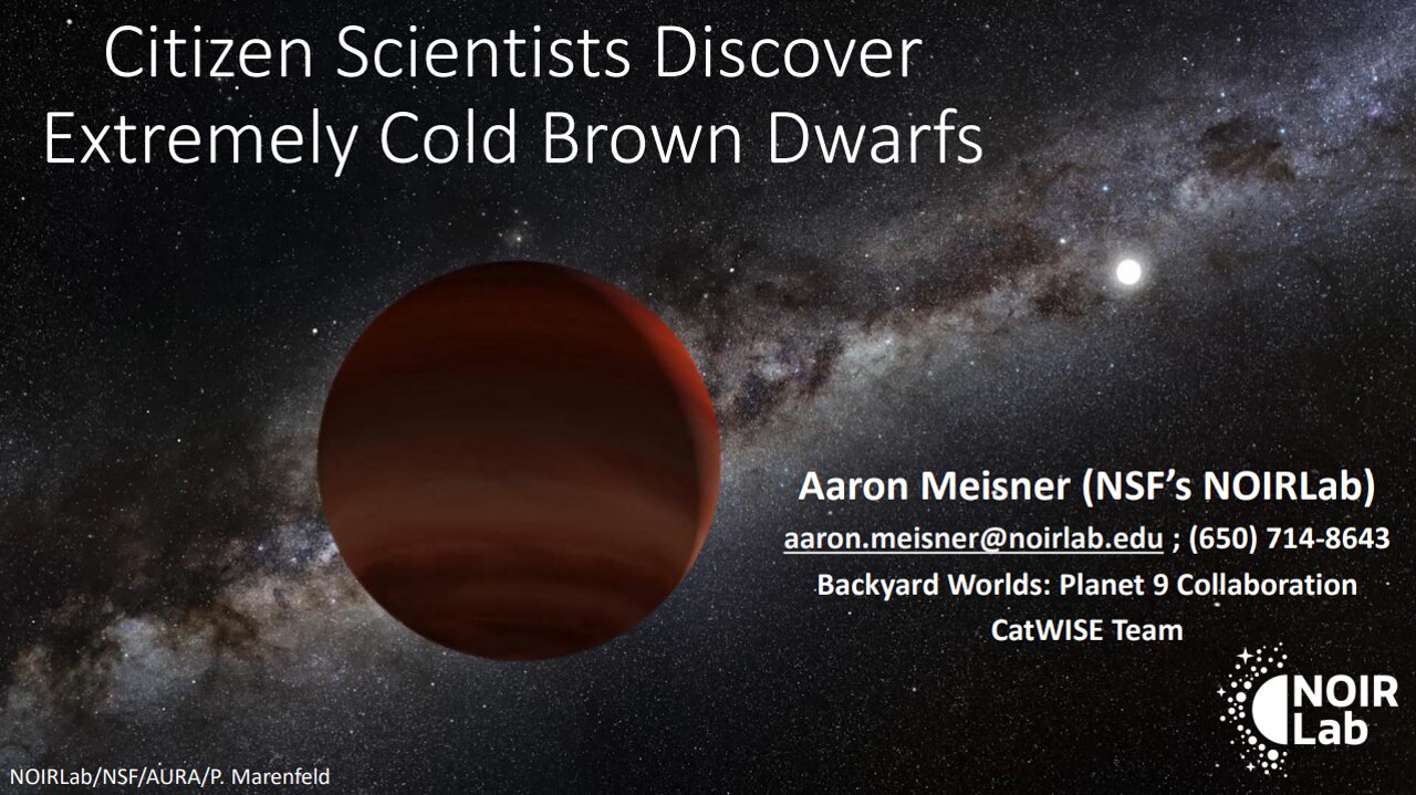 Presentation: Citizen Scientists Discover Extremely Cold Brown Dwarfs