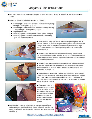 Technical Document: Origami Cube Instructions