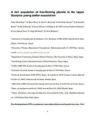 Technical Document: A rich population of free-floating planets in the Upper Scorpius young stellar association
