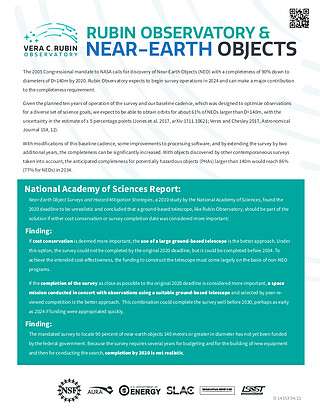 Technical Document:  Near-Earth Objects