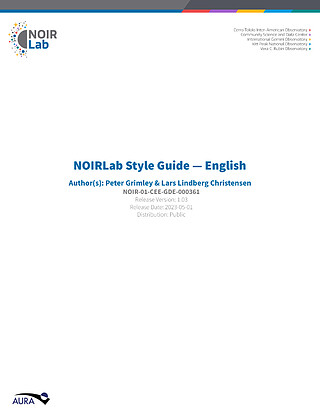 NOIRLab Style Guide — English