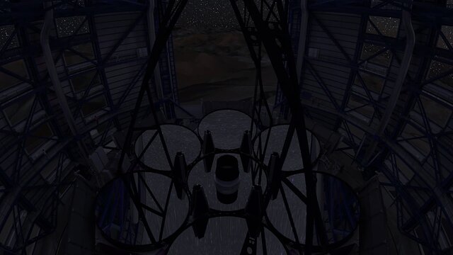 Giant Magellan Telescope time-lapse rendering