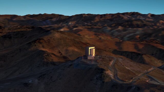 Giant Magellan Telescope time-lapse rendering