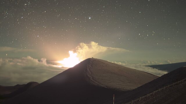 Halema‘uma‘u Eruption Captured from Gemini Observatory at Maunakea