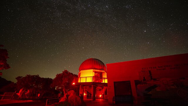 Starry Sky Turns Above Visitor Center Telescope