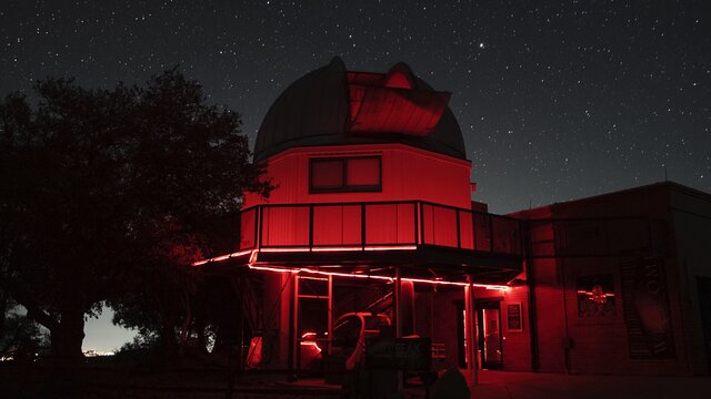 Red Lights and Starlight at Kitt Peak