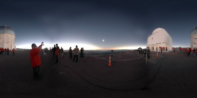 360-degree video showing a time-lapse of the 2 July 2019 solar eclipse over CTIO