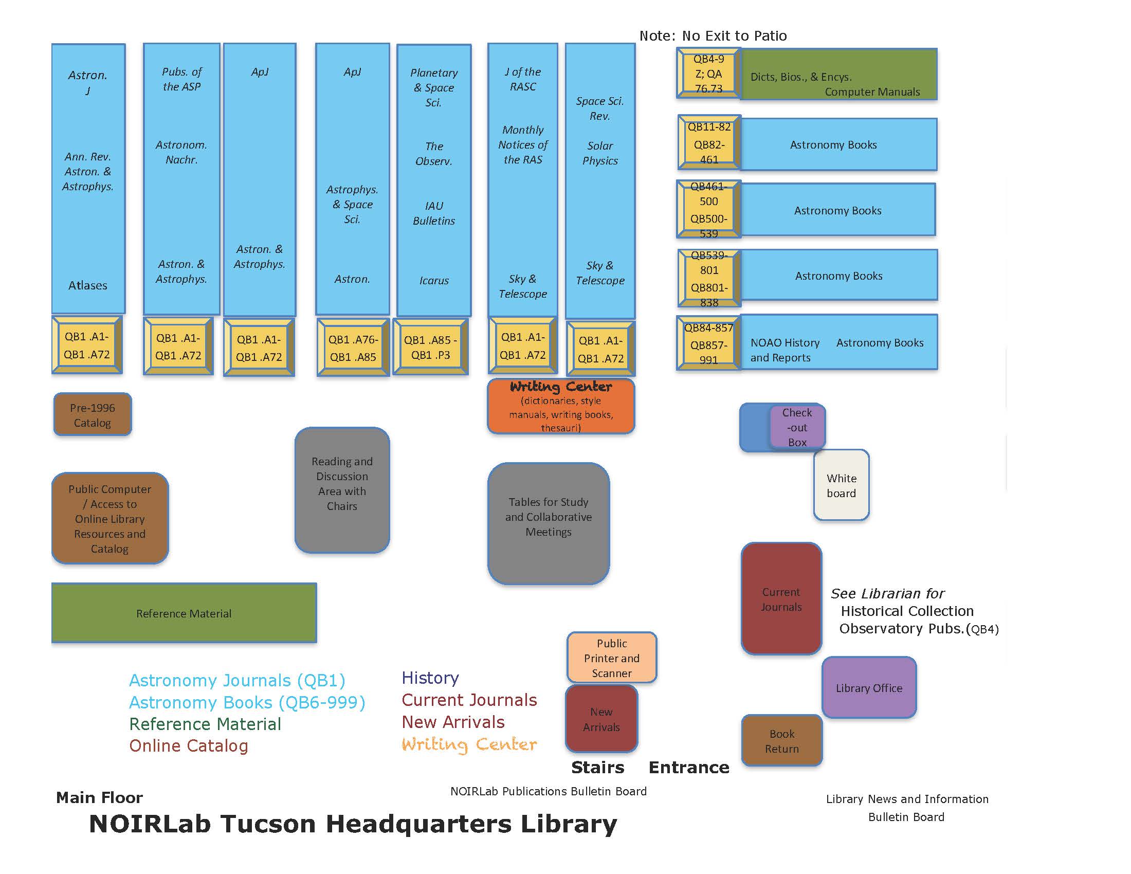 Tucson Headquarters Library Map - Main Floor