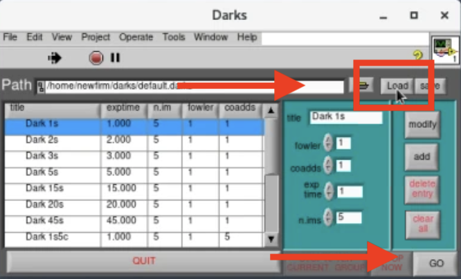 NEWFIRM Run Darks