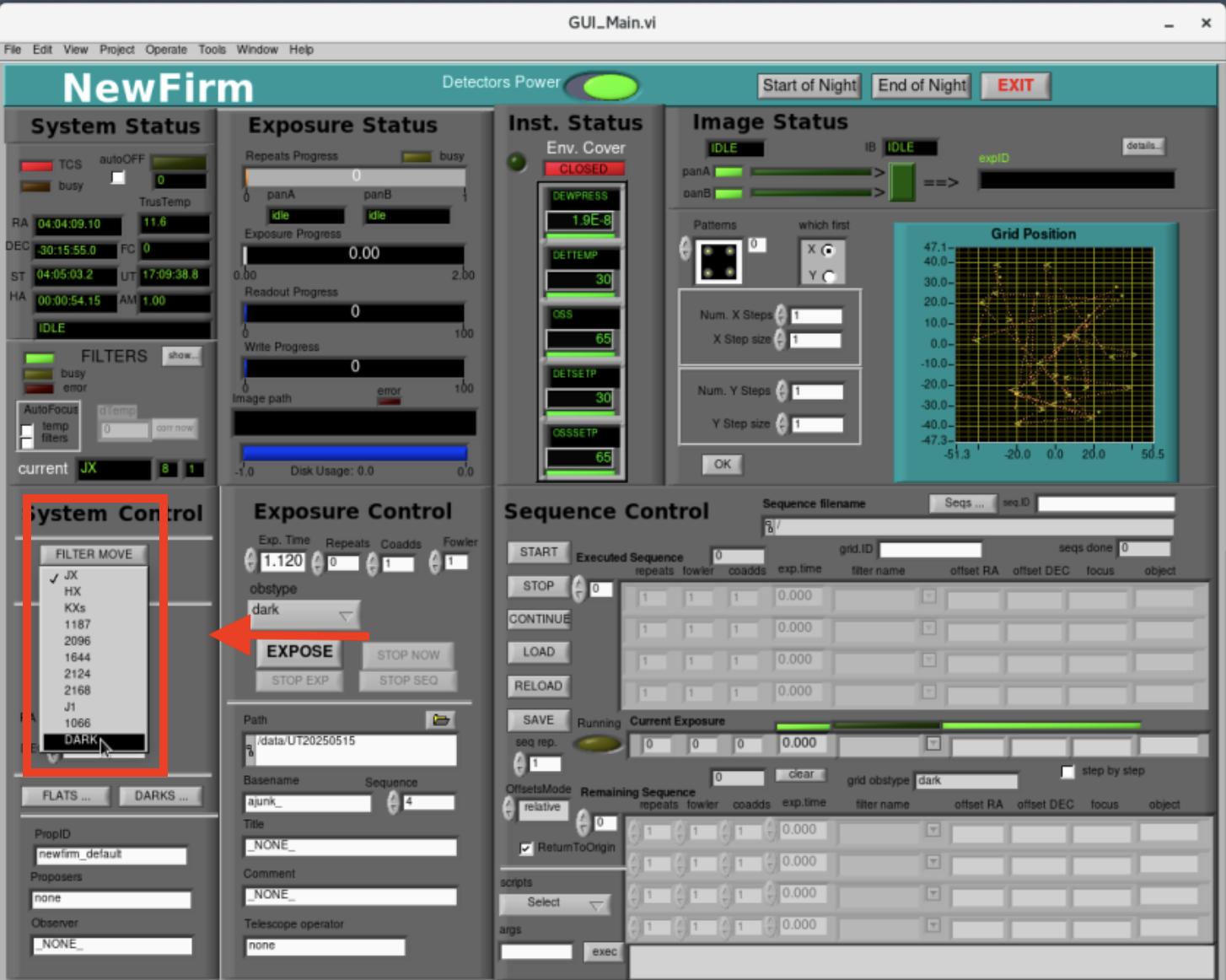NEWFIRM Select Filter