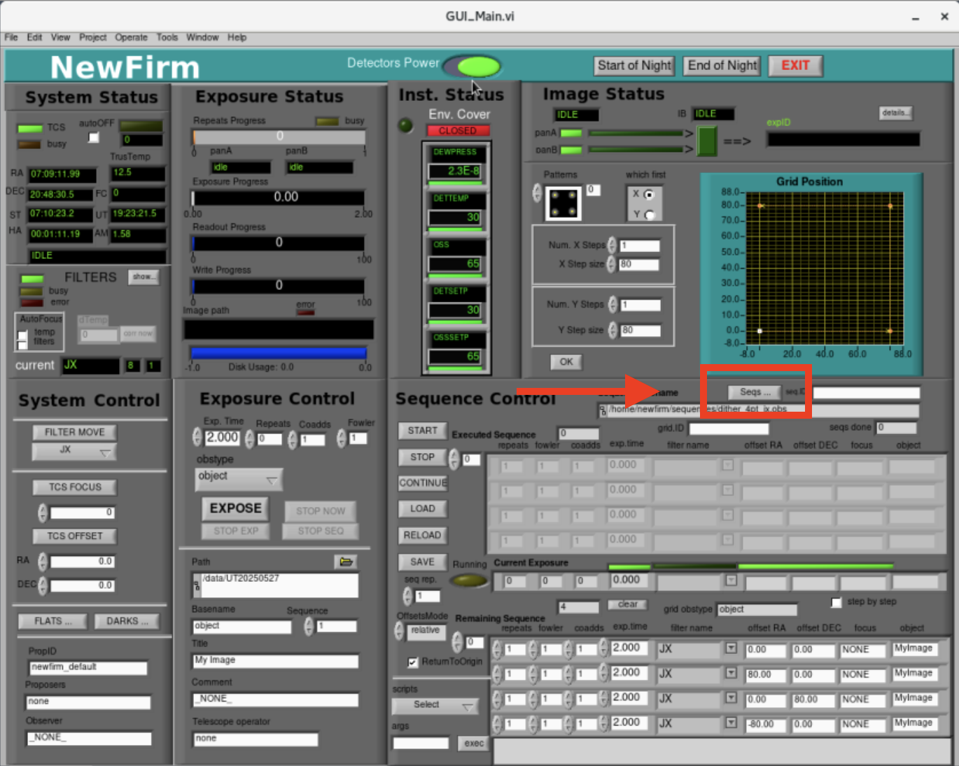 NEWFIRM Load sequence 01