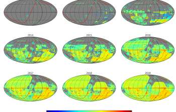 Rapid evolution of sky coverage with NOIRLab’s Mid-Scale Observatories (2011-2019)