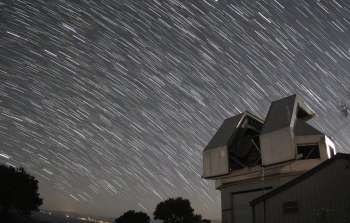 Star trails over the WIYN 3.5-meter Telescope