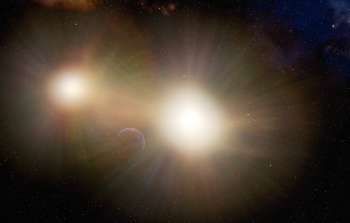 Planet Lost in the Glare of Binary Stars (illustration)